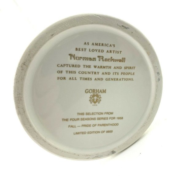 Norman Rockwell, Gorham Limited Edition, "The Pride of Parenthood" Stein. #4156. - Picture 12 of 12